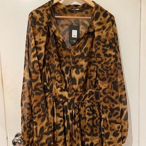 XL Leopard/brown mini dress